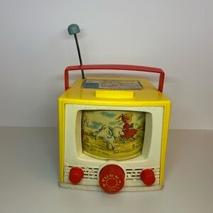 VINTAGE 1965 Fisher-Price #195 Mary Had A Little Lamb Music Box TV - Working!